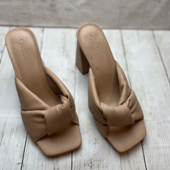 Nordstrom Open Edit Nude Chunky Heel | 9.5 - Picture 3 of 8